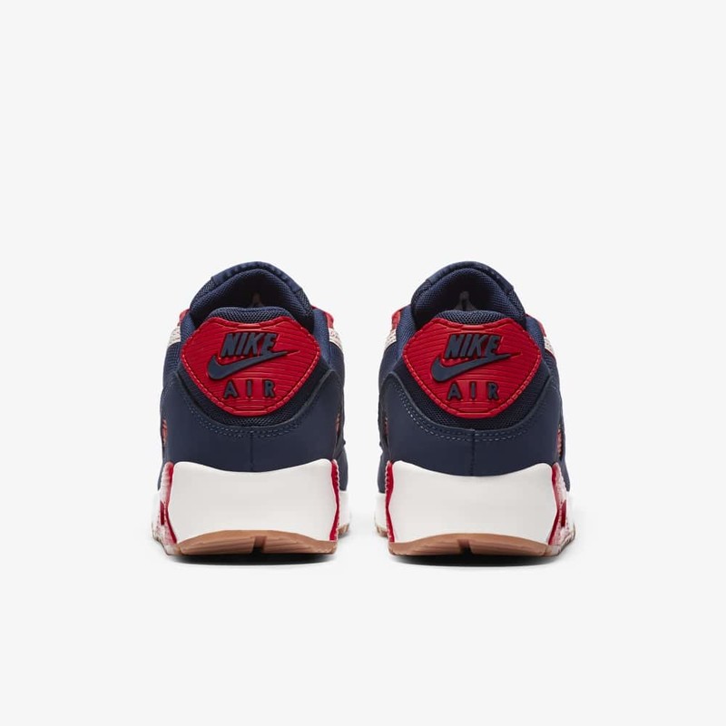 Nike air max 90 midnight navy university red white hotsell